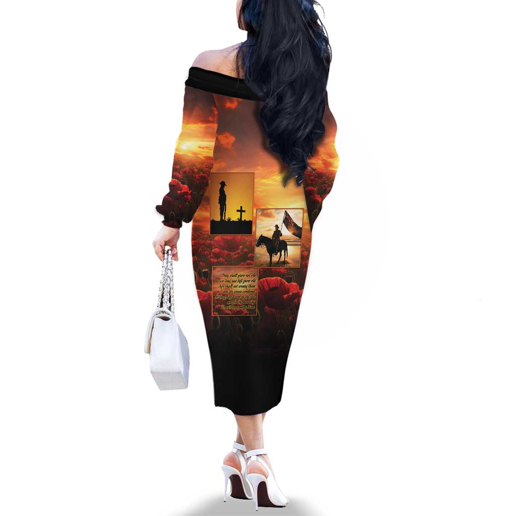 ANZAC Day Film Reel Lest We Forget Family Matching Off The Shoulder Long Sleeve Dress and Hawaiian Shirt Australia NZ Memorial