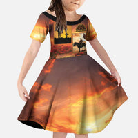 ANZAC Day Film Reel Lest We Forget Family Matching Off Shoulder Short Dress and Hawaiian Shirt Australia NZ Memorial