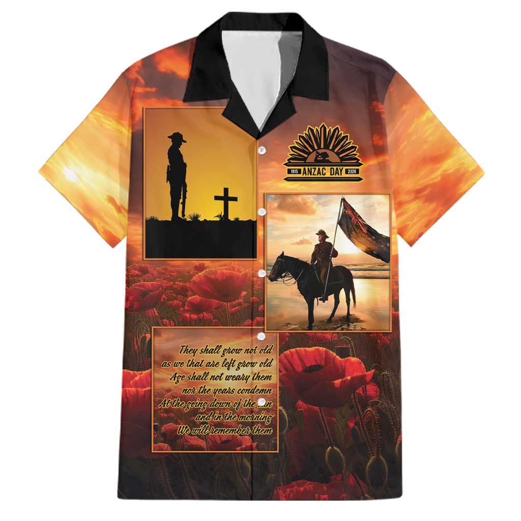 ANZAC Day Film Reel Lest We Forget Family Matching Short Sleeve Bodycon Dress and Hawaiian Shirt Australia NZ Memorial
