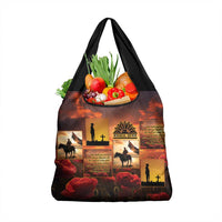 ANZAC Day Film Reel Lest We Forget Grocery Bag Australia NZ Memorial LT9 1-pack One Size Red - Polynesian Pride