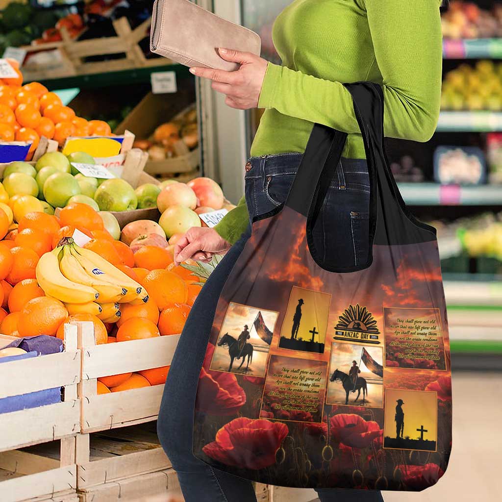 ANZAC Day Film Reel Lest We Forget Grocery Bag Australia NZ Memorial LT9 - Polynesian Pride