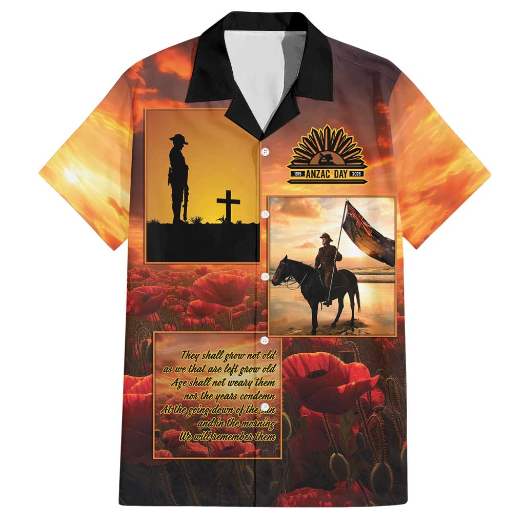 ANZAC Day Film Reel Lest We Forget Hawaiian Shirt Australia NZ Memorial