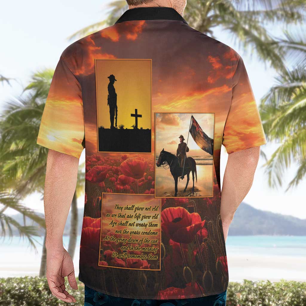 ANZAC Day Film Reel Lest We Forget Hawaiian Shirt Australia NZ Memorial
