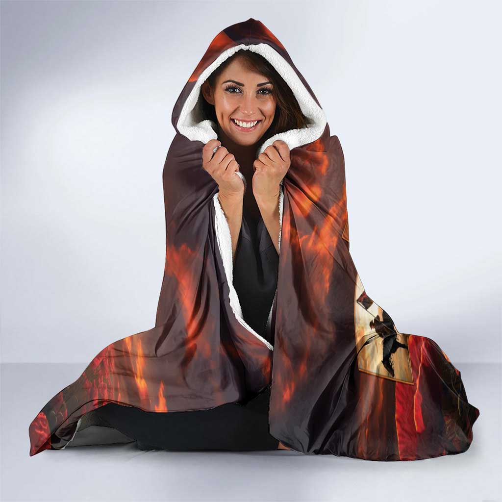 ANZAC Day Film Reel Lest We Forget Hooded Blanket Australia NZ Memorial LT9 - Polynesian Pride