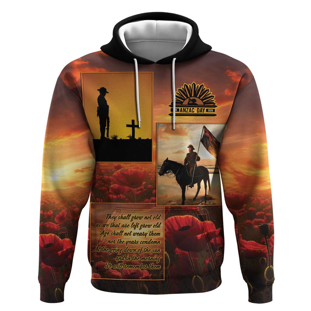 ANZAC Day Film Reel Lest We Forget Hoodie Australia NZ Memorial LT9 Pullover Hoodie Red - Polynesian Pride