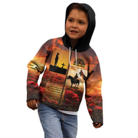 ANZAC Day Film Reel Lest We Forget Kid Hoodie Australia NZ Memorial LT9 - Polynesian Pride