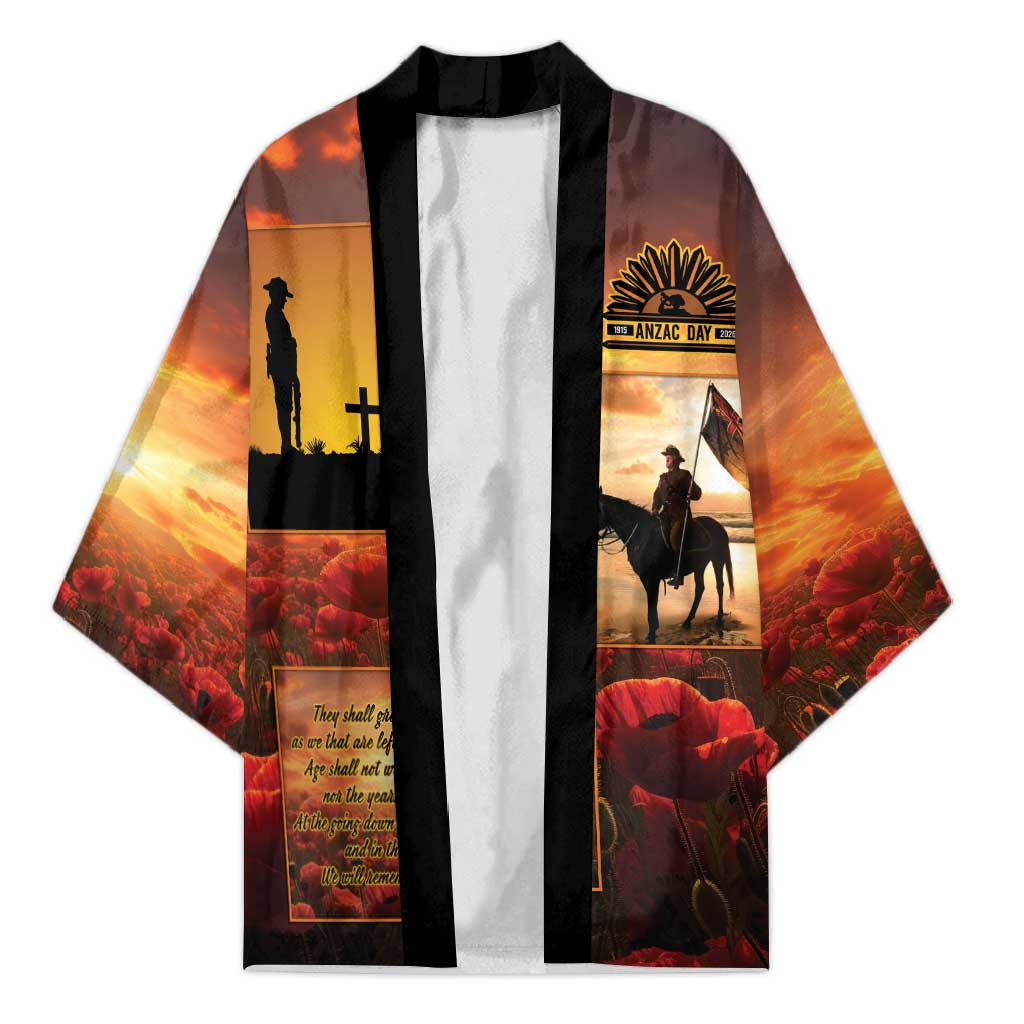 ANZAC Day Film Reel Lest We Forget Kimono Australia NZ Memorial