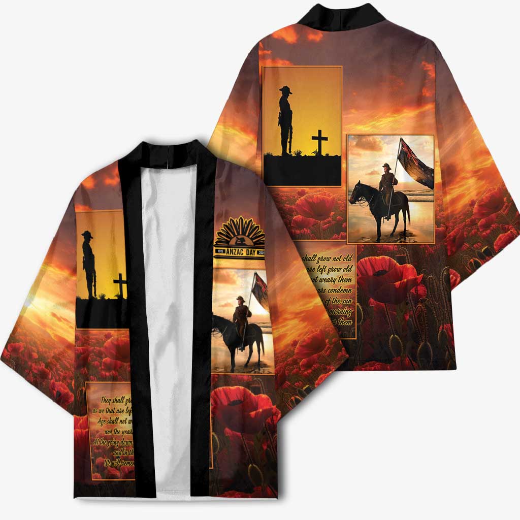 ANZAC Day Film Reel Lest We Forget Kimono Australia NZ Memorial