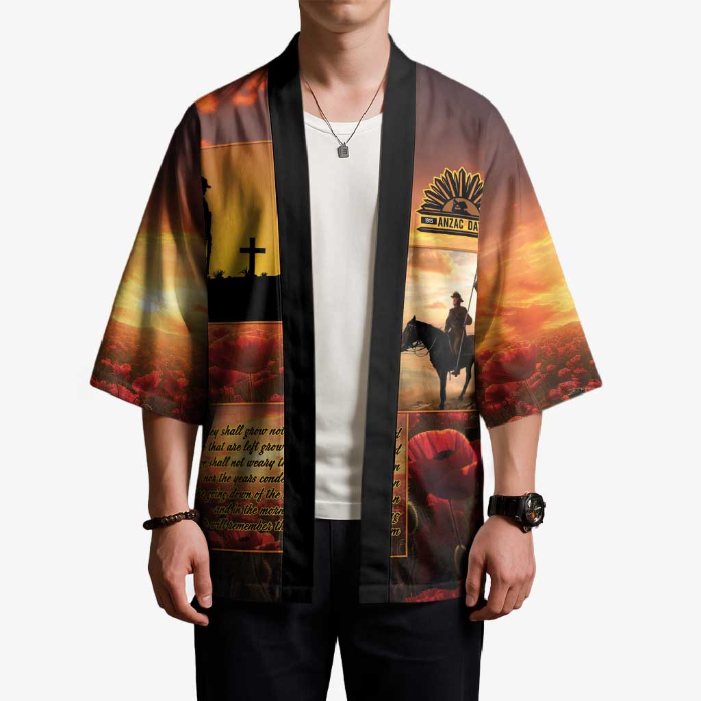 ANZAC Day Film Reel Lest We Forget Kimono Australia NZ Memorial