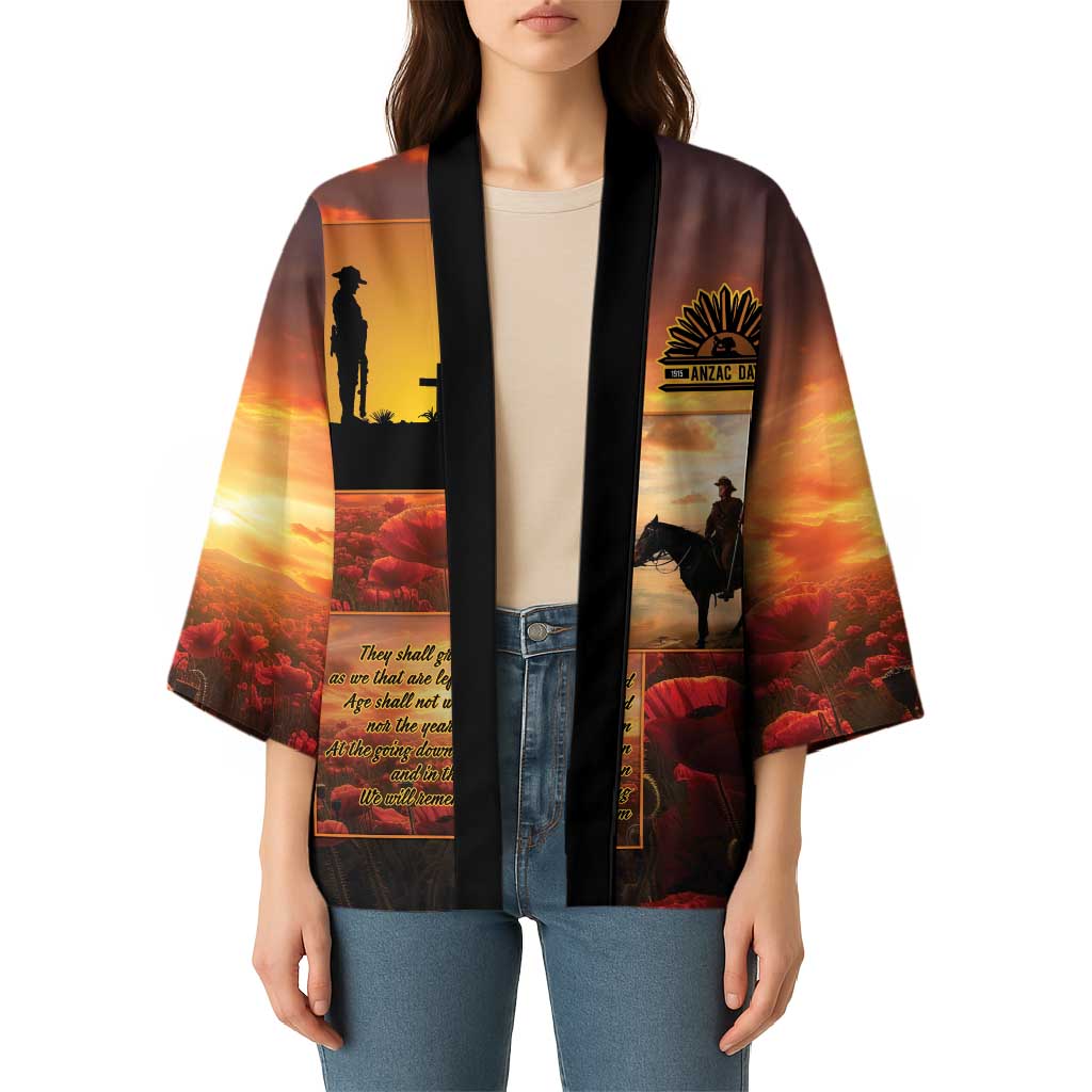 ANZAC Day Film Reel Lest We Forget Kimono Australia NZ Memorial