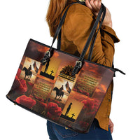 ANZAC Day Film Reel Lest We Forget Leather Tote Bag Australia NZ Memorial LT9 - Polynesian Pride