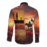 ANZAC Day Film Reel Lest We Forget Long Sleeve Button Shirt Australia NZ Memorial LT9 - Polynesian Pride