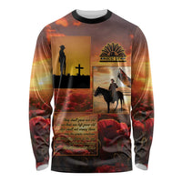 ANZAC Day Film Reel Lest We Forget Long Sleeve Shirt Australia NZ Memorial LT9 Unisex Red - Polynesian Pride