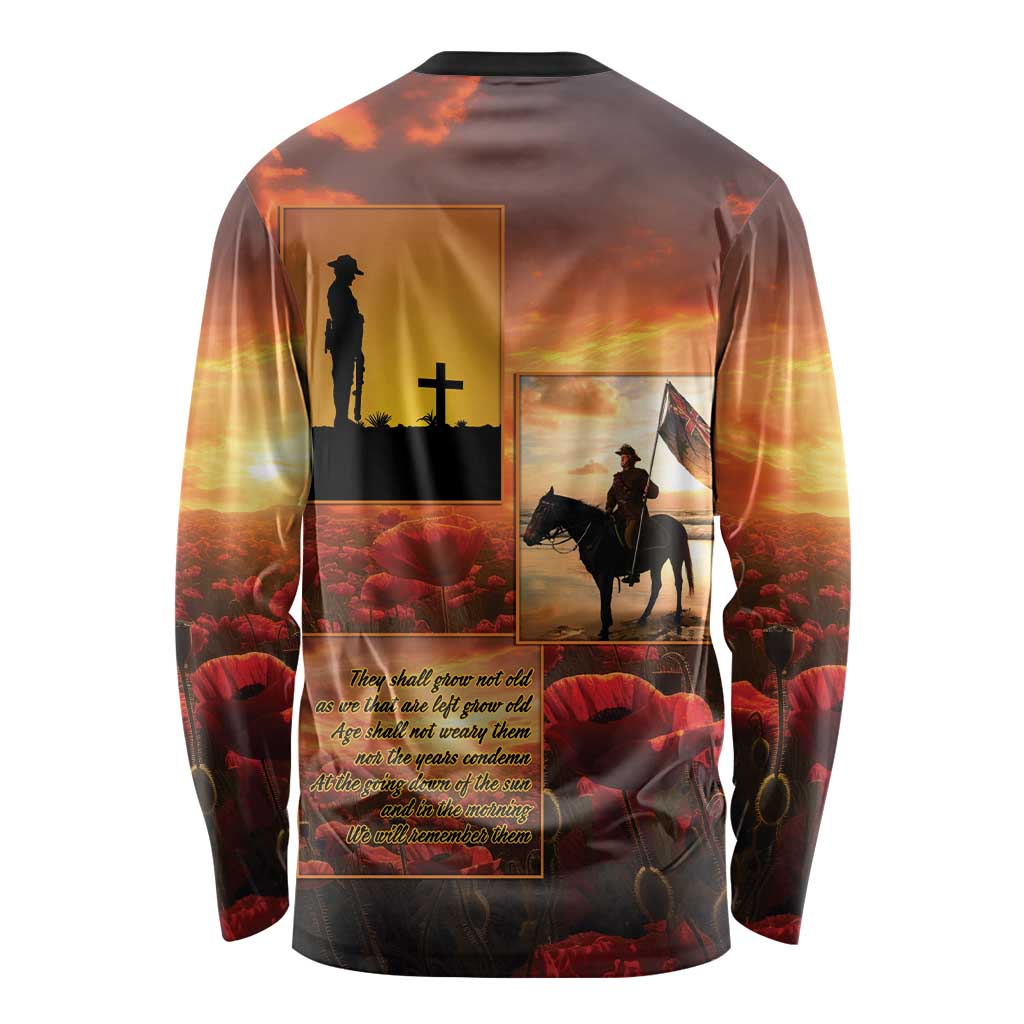 ANZAC Day Film Reel Lest We Forget Long Sleeve Shirt Australia NZ Memorial LT9 - Polynesian Pride