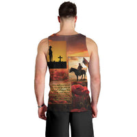 ANZAC Day Film Reel Lest We Forget Men Tank Top Australia NZ Memorial