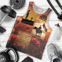 ANZAC Day Film Reel Lest We Forget Men Tank Top Australia NZ Memorial