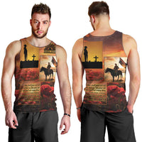 ANZAC Day Film Reel Lest We Forget Men Tank Top Australia NZ Memorial