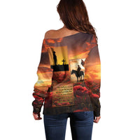 ANZAC Day Film Reel Lest We Forget Off Shoulder Sweater Australia NZ Memorial LT9 - Polynesian Pride