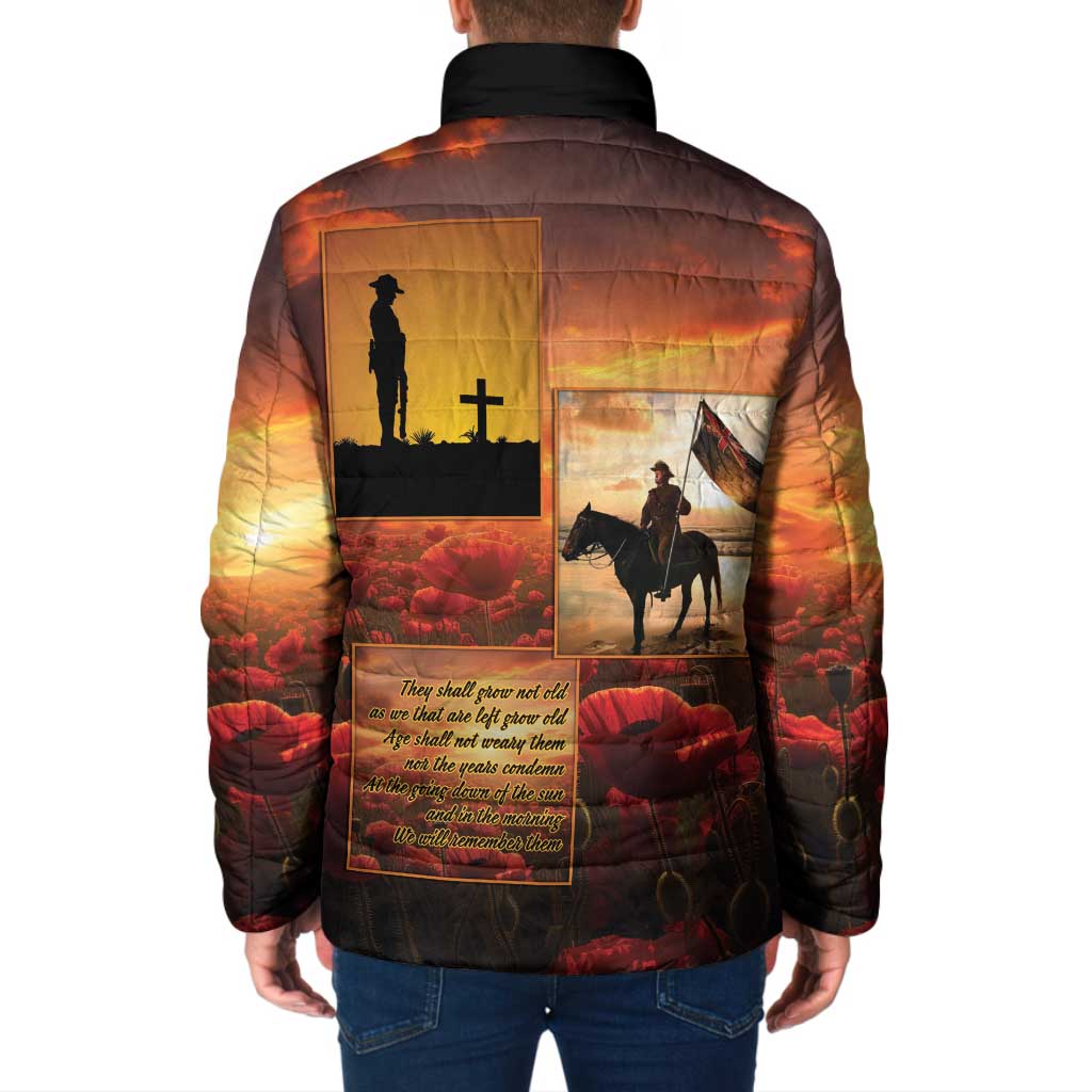 ANZAC Day Film Reel Lest We Forget Padded Jacket Australia NZ Memorial LT9 - Polynesian Pride