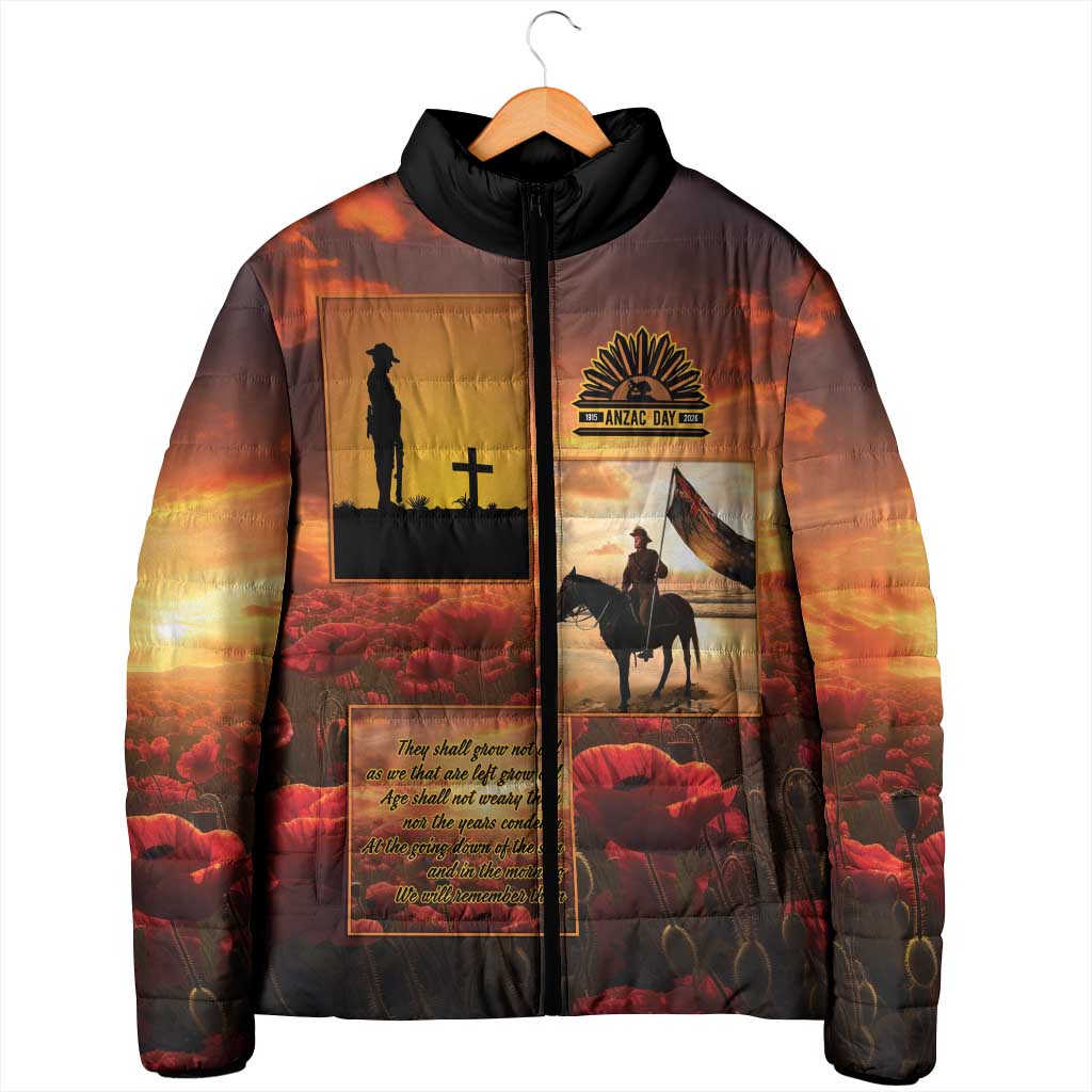 ANZAC Day Film Reel Lest We Forget Padded Jacket Australia NZ Memorial LT9 - Polynesian Pride