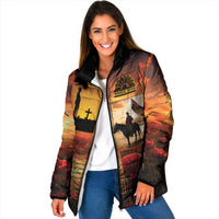 ANZAC Day Film Reel Lest We Forget Padded Jacket Australia NZ Memorial LT9 Women Red - Polynesian Pride