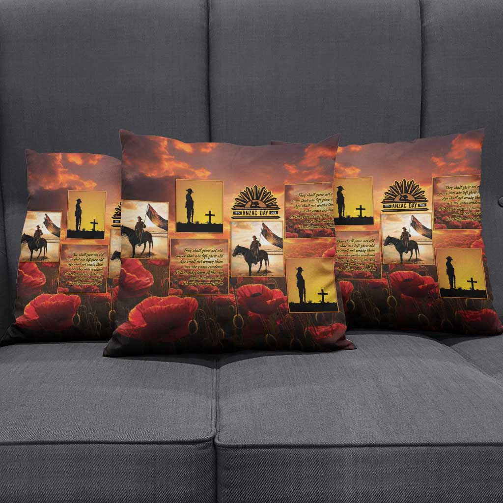 ANZAC Day Film Reel Lest We Forget Pillow Cover Australia NZ Memorial LT9 - Polynesian Pride