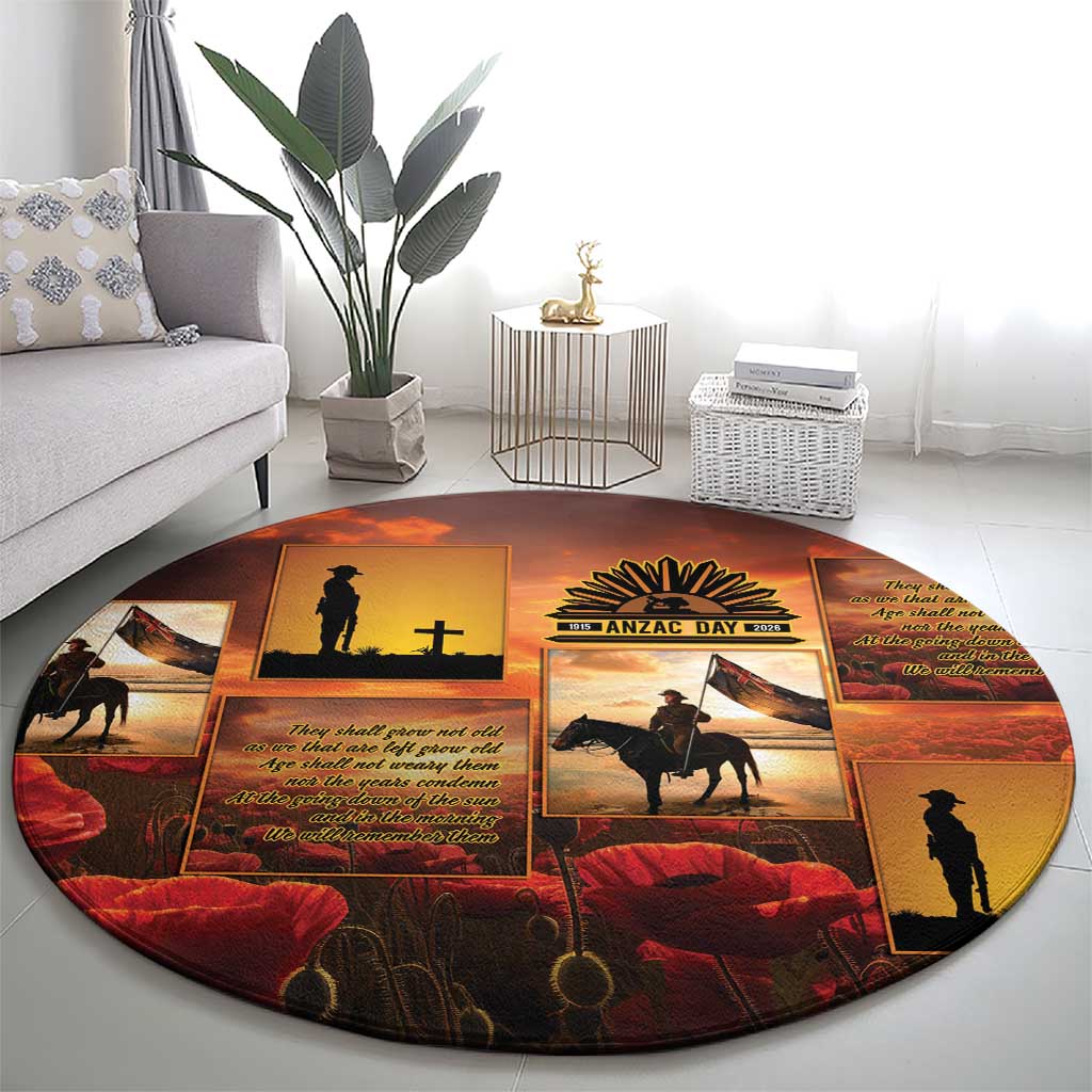 ANZAC Day Film Reel Lest We Forget Round Carpet Australia NZ Memorial