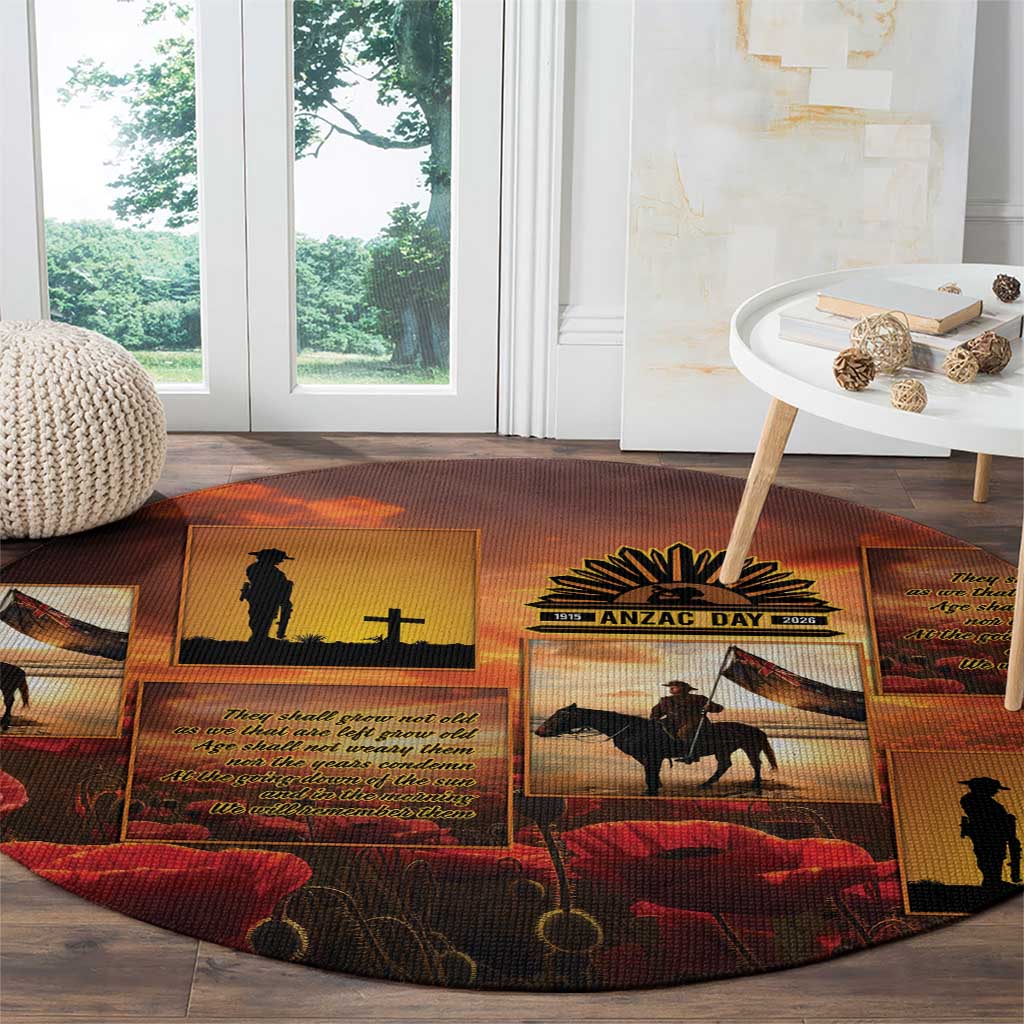ANZAC Day Film Reel Lest We Forget Round Carpet Australia NZ Memorial
