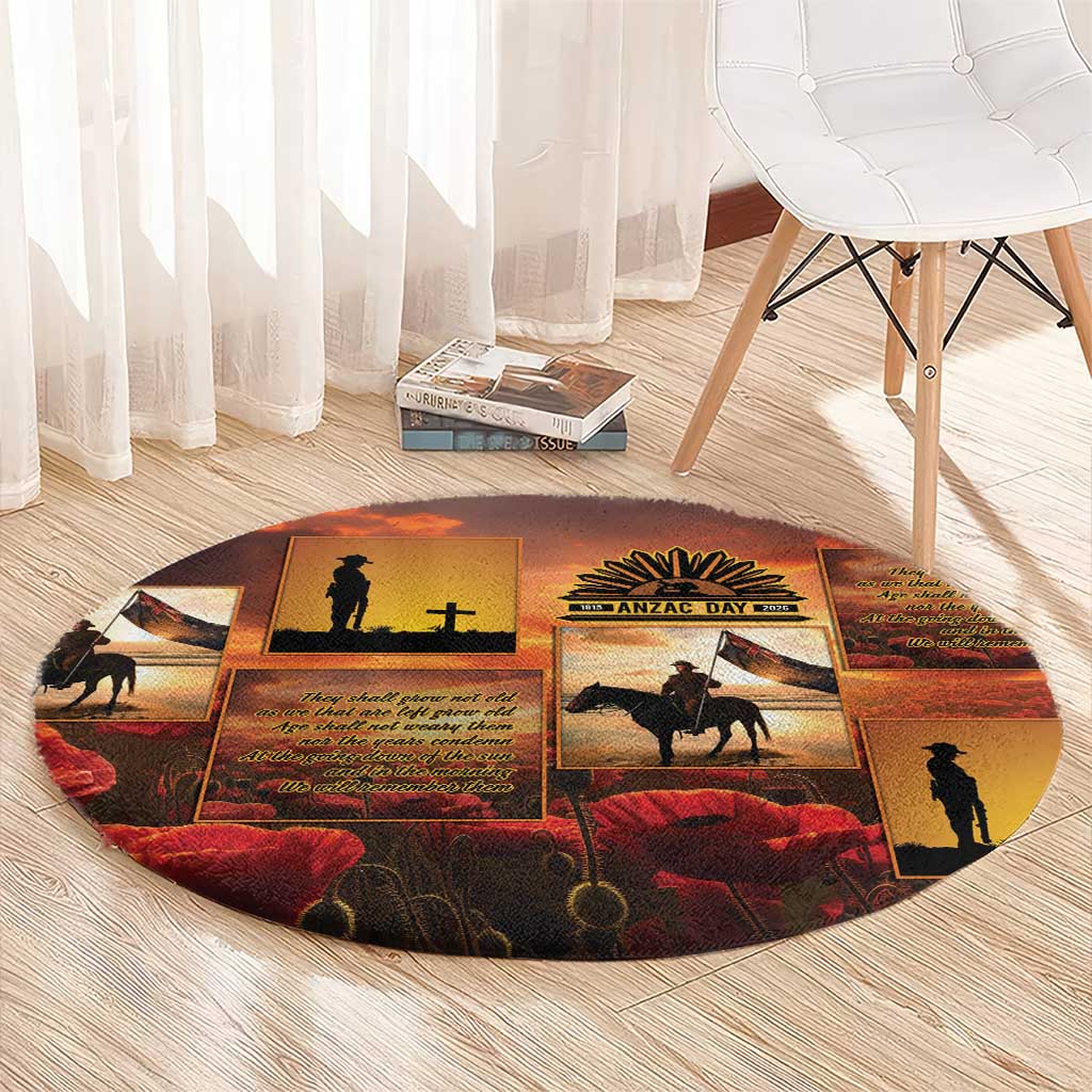 ANZAC Day Film Reel Lest We Forget Round Carpet Australia NZ Memorial