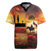 ANZAC Day Film Reel Lest We Forget Rugby Jersey Australia NZ Memorial