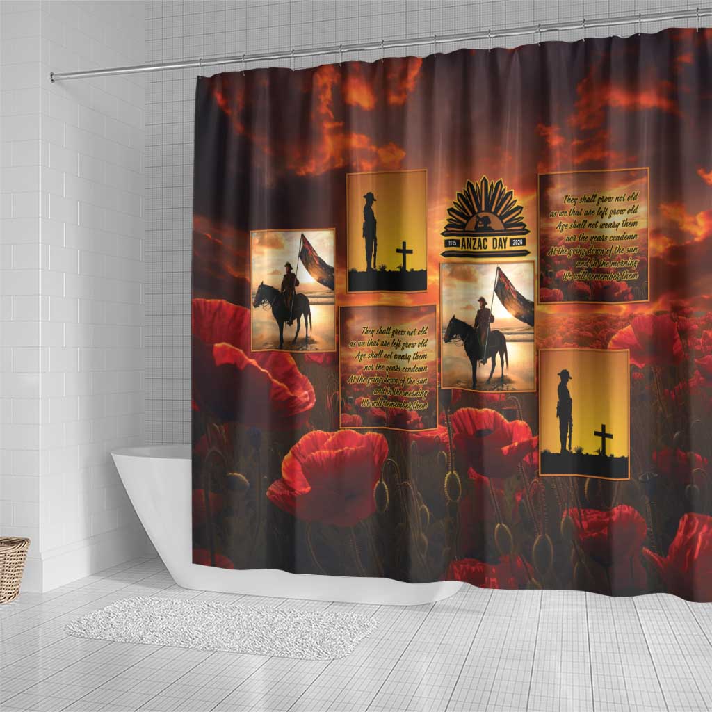 ANZAC Day Film Reel Lest We Forget Shower Curtain Australia NZ Memorial LT9 - Polynesian Pride