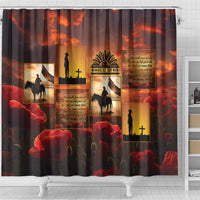 ANZAC Day Film Reel Lest We Forget Shower Curtain Australia NZ Memorial LT9 - Polynesian Pride