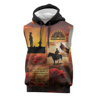 ANZAC Day Film Reel Lest We Forget Sleeveless Hoodie Australia NZ Memorial