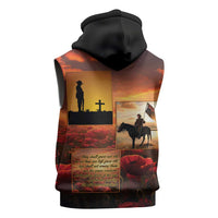 ANZAC Day Film Reel Lest We Forget Sleeveless Hoodie Australia NZ Memorial