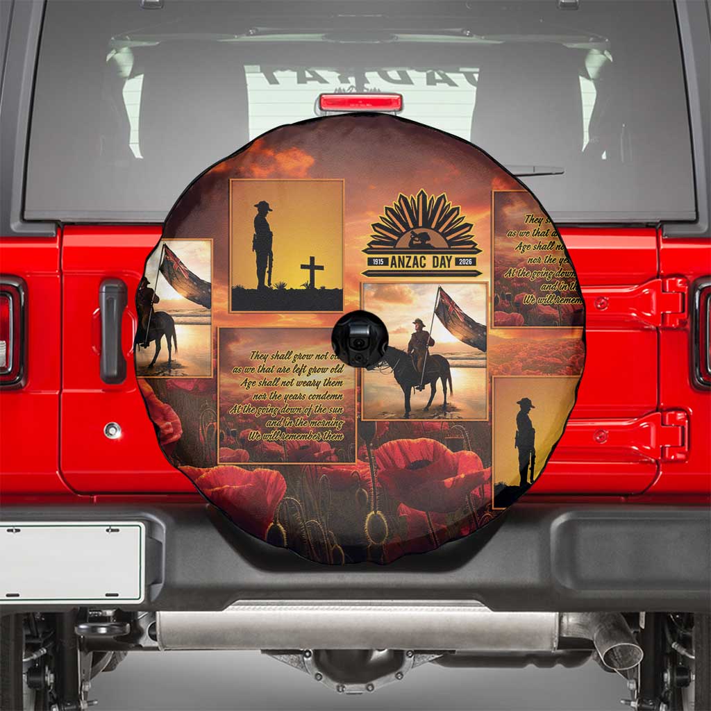 ANZAC Day Film Reel Lest We Forget Spare Tire Cover Australia NZ Memorial LT9 - Polynesian Pride