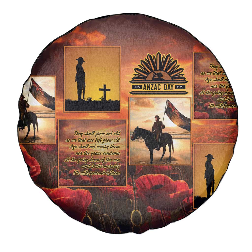 ANZAC Day Film Reel Lest We Forget Spare Tire Cover Australia NZ Memorial LT9 - Polynesian Pride