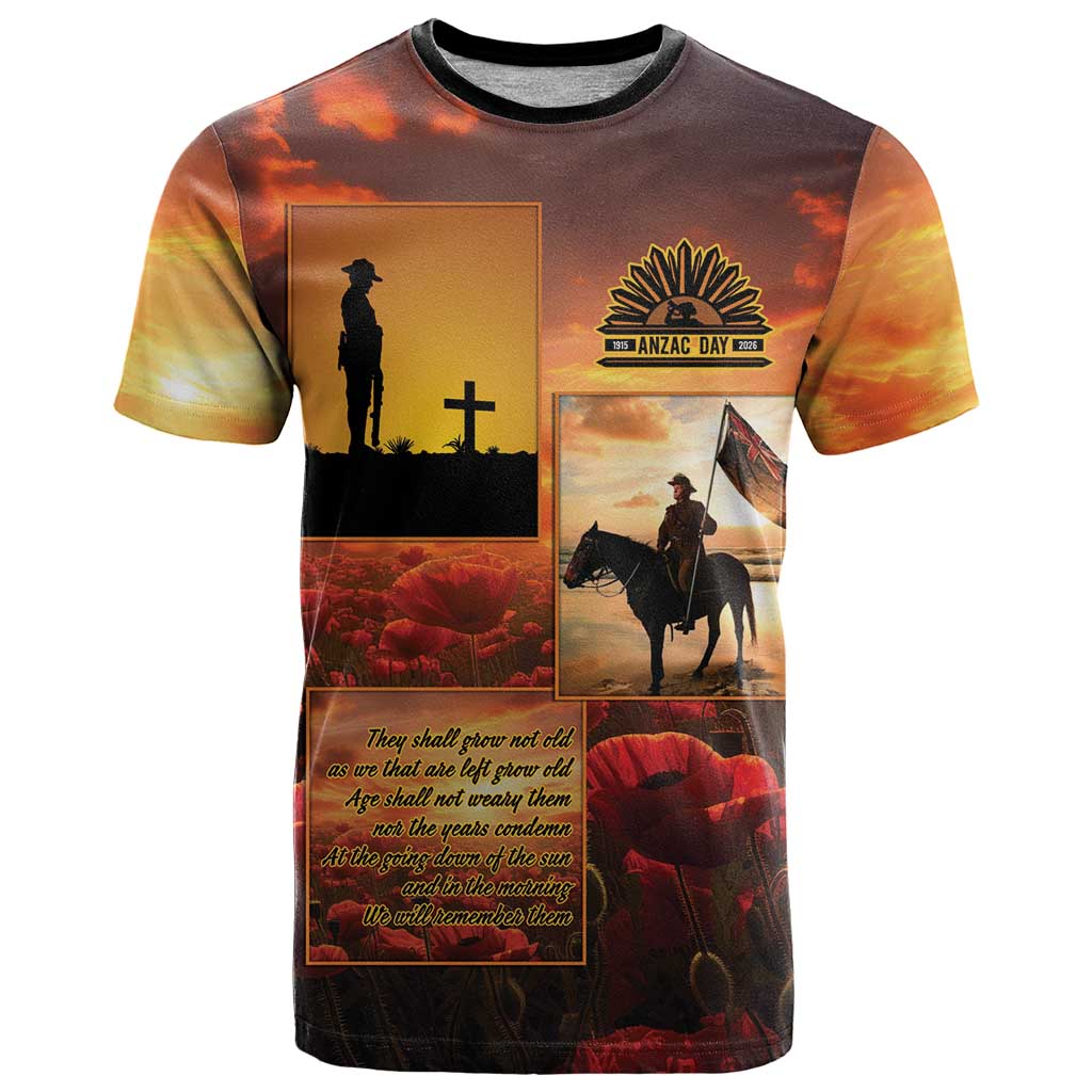ANZAC Day Film Reel Lest We Forget T Shirt Australia NZ Memorial LT9 Red - Polynesian Pride