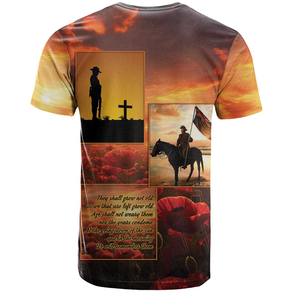 ANZAC Day Film Reel Lest We Forget T Shirt Australia NZ Memorial LT9 - Polynesian Pride