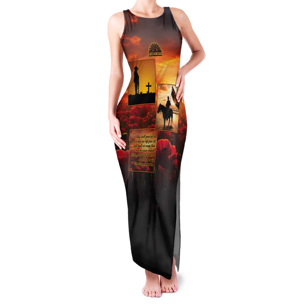ANZAC Day Film Reel Lest We Forget Tank Maxi Dress Australia NZ Memorial LT9 Women Red - Polynesian Pride