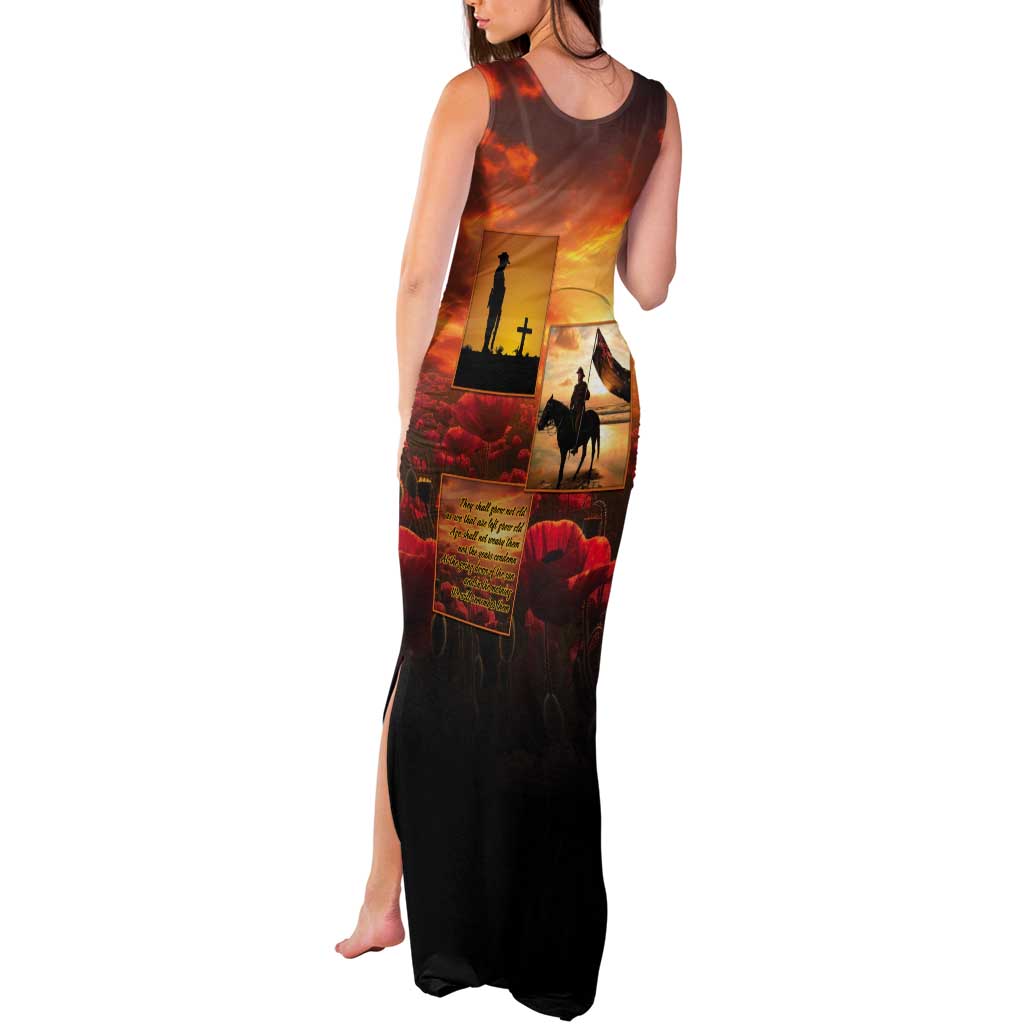 ANZAC Day Film Reel Lest We Forget Tank Maxi Dress Australia NZ Memorial LT9 - Polynesian Pride