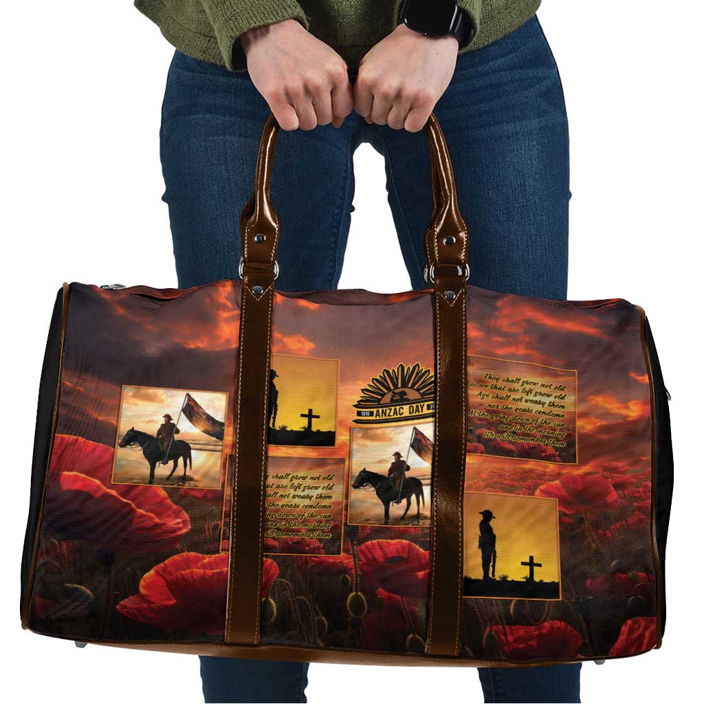 ANZAC Day Film Reel Lest We Forget Travel Bag Australia NZ Memorial LT9 Red - Polynesian Pride