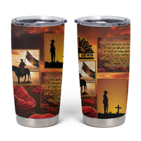 ANZAC Day Film Reel Lest We Forget Tumbler Cup Australia NZ Memorial LT9 Red - Polynesian Pride