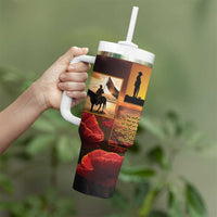 ANZAC Day Film Reel Lest We Forget Tumbler With Handle Australia NZ Memorial LT9 - Polynesian Pride