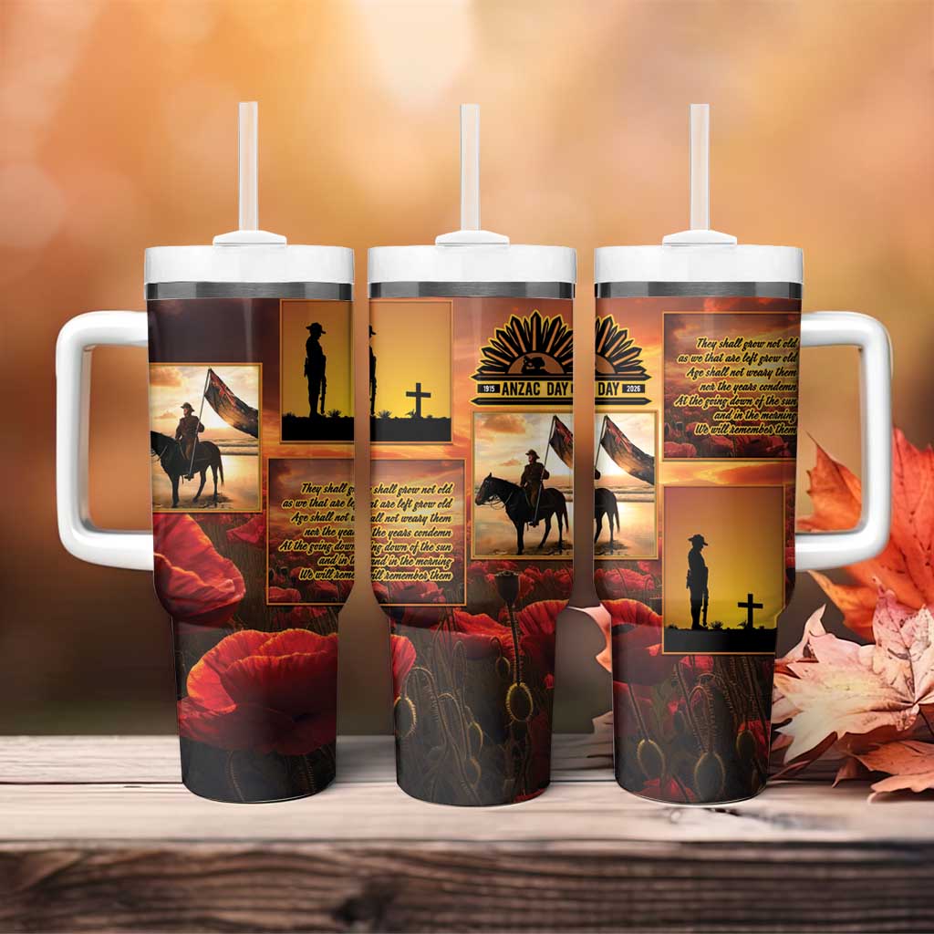 ANZAC Day Film Reel Lest We Forget Tumbler With Handle Australia NZ Memorial LT9 - Polynesian Pride