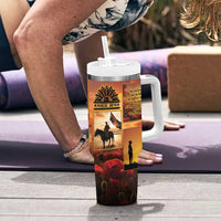 ANZAC Day Film Reel Lest We Forget Tumbler With Handle Australia NZ Memorial LT9 - Polynesian Pride