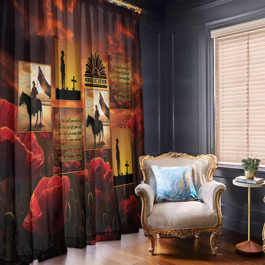 ANZAC Day Film Reel Lest We Forget Window Curtain Australia NZ Memorial LT9 - Polynesian Pride