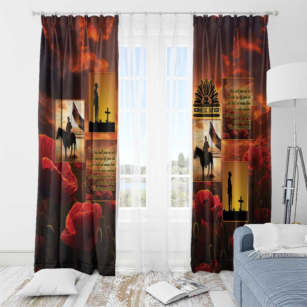 ANZAC Day Film Reel Lest We Forget Window Curtain Australia NZ Memorial LT9 - Polynesian Pride