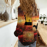 ANZAC Day Film Reel Lest We Forget Women Casual Shirt Australia NZ Memorial