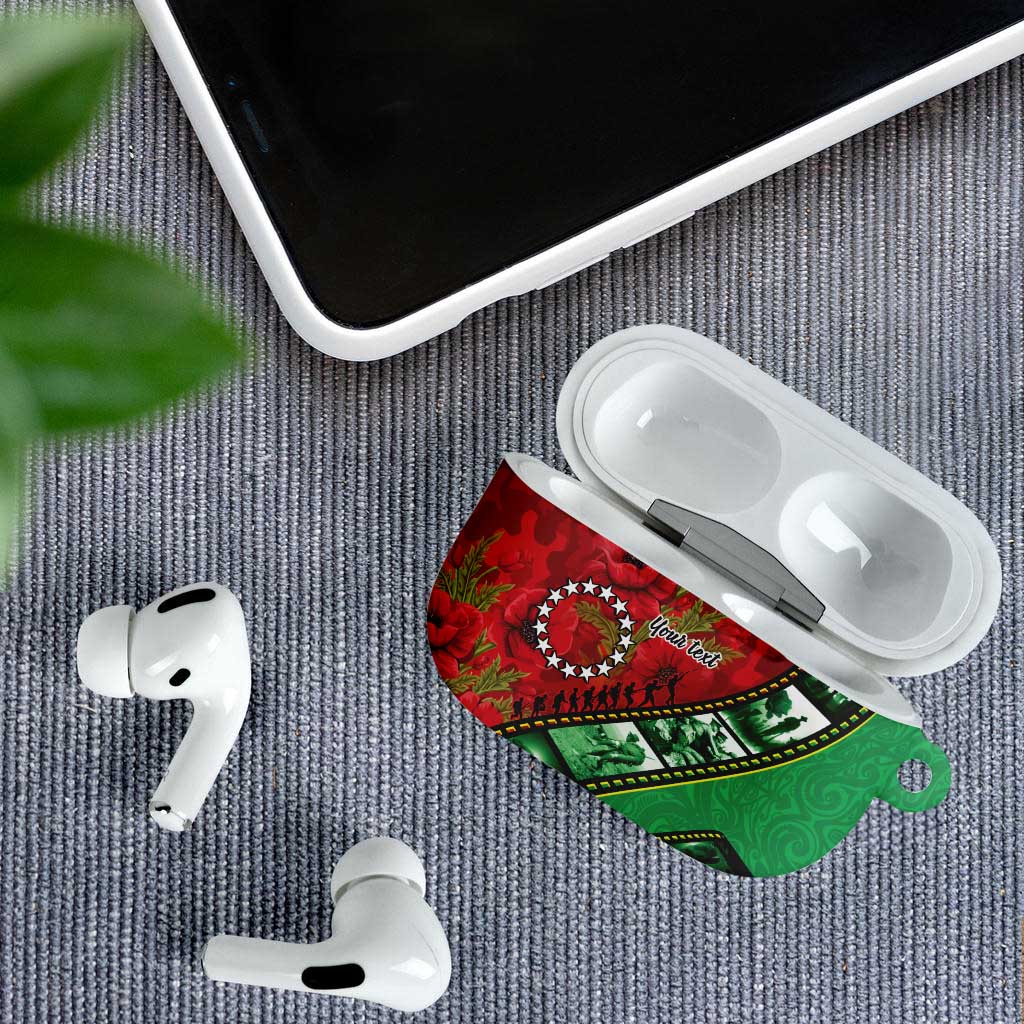 Personalised Cook Islands ANZAC 1915-2026 Filmstrip AirPods Case Lest We Forget 25 April LT9 - Polynesian Pride