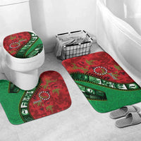 Personalised Cook Islands ANZAC 1915-2026 Filmstrip Bathroom Set Lest We Forget 25 April LT9 Mat Set Only (3 pcs) One Size Green - Polynesian Pride